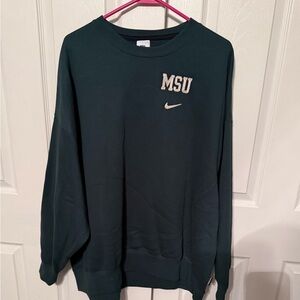 Nike Women’s Oversized Green MSU Sweatshirt